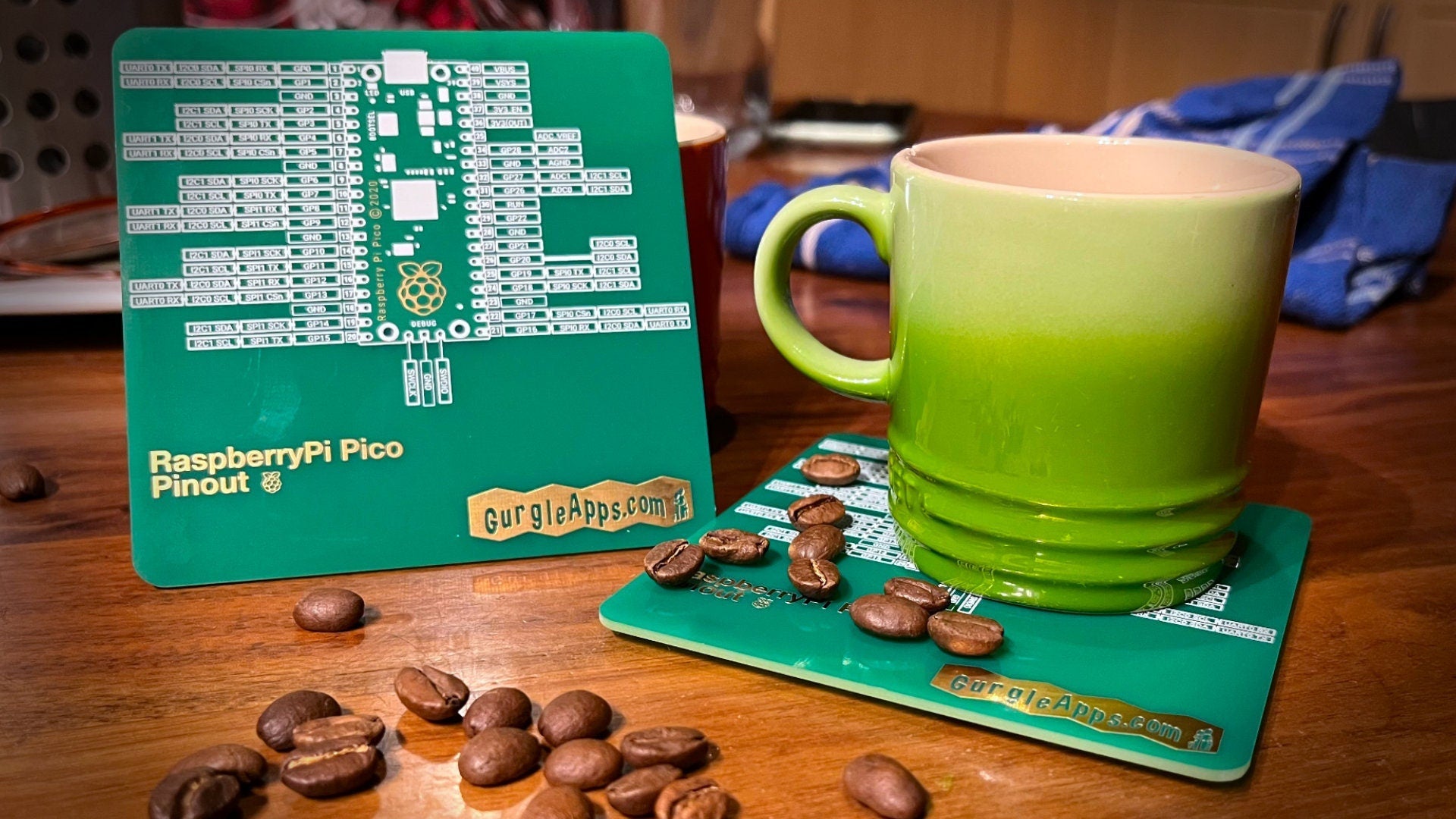 RaspberryPi Pico Pinout PCB Coaster