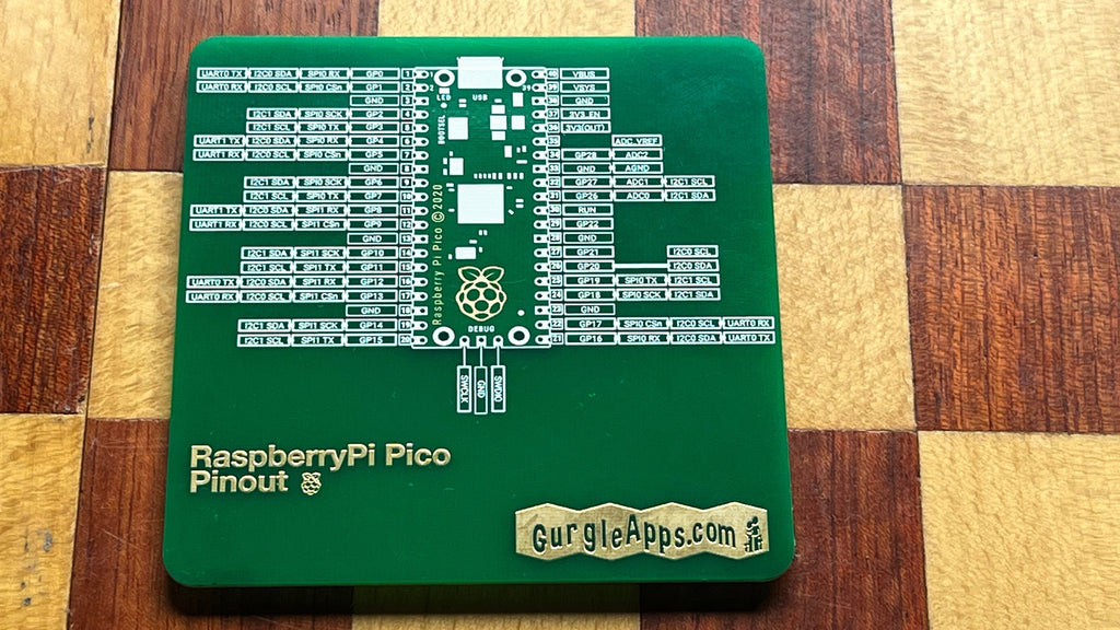 RaspberryPi Pico Pinout PCB Coaster