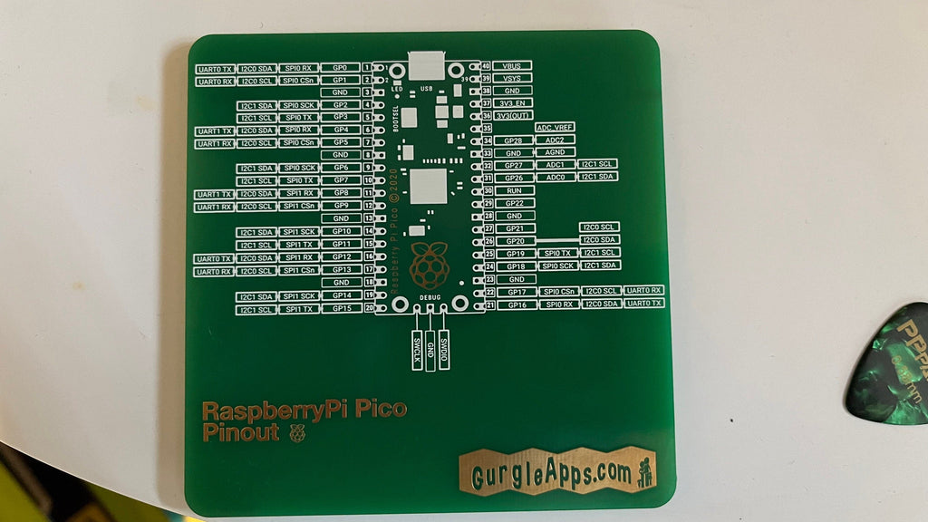 RaspberryPi Pico Pinout PCB Coaster