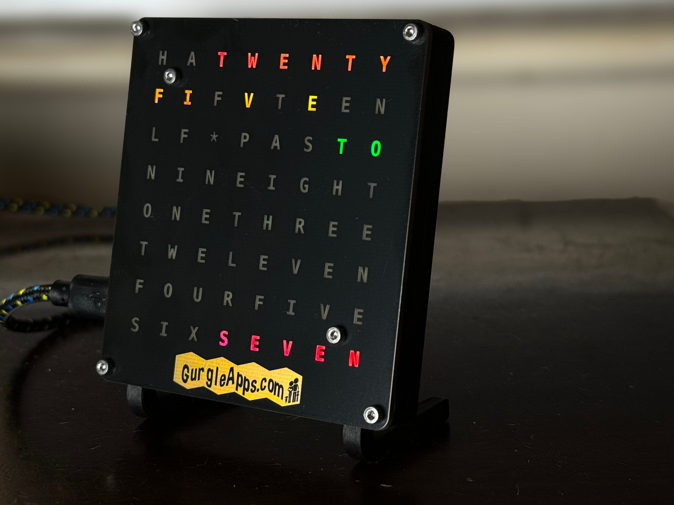 Color Word Clock Kit - operated by WiFi
