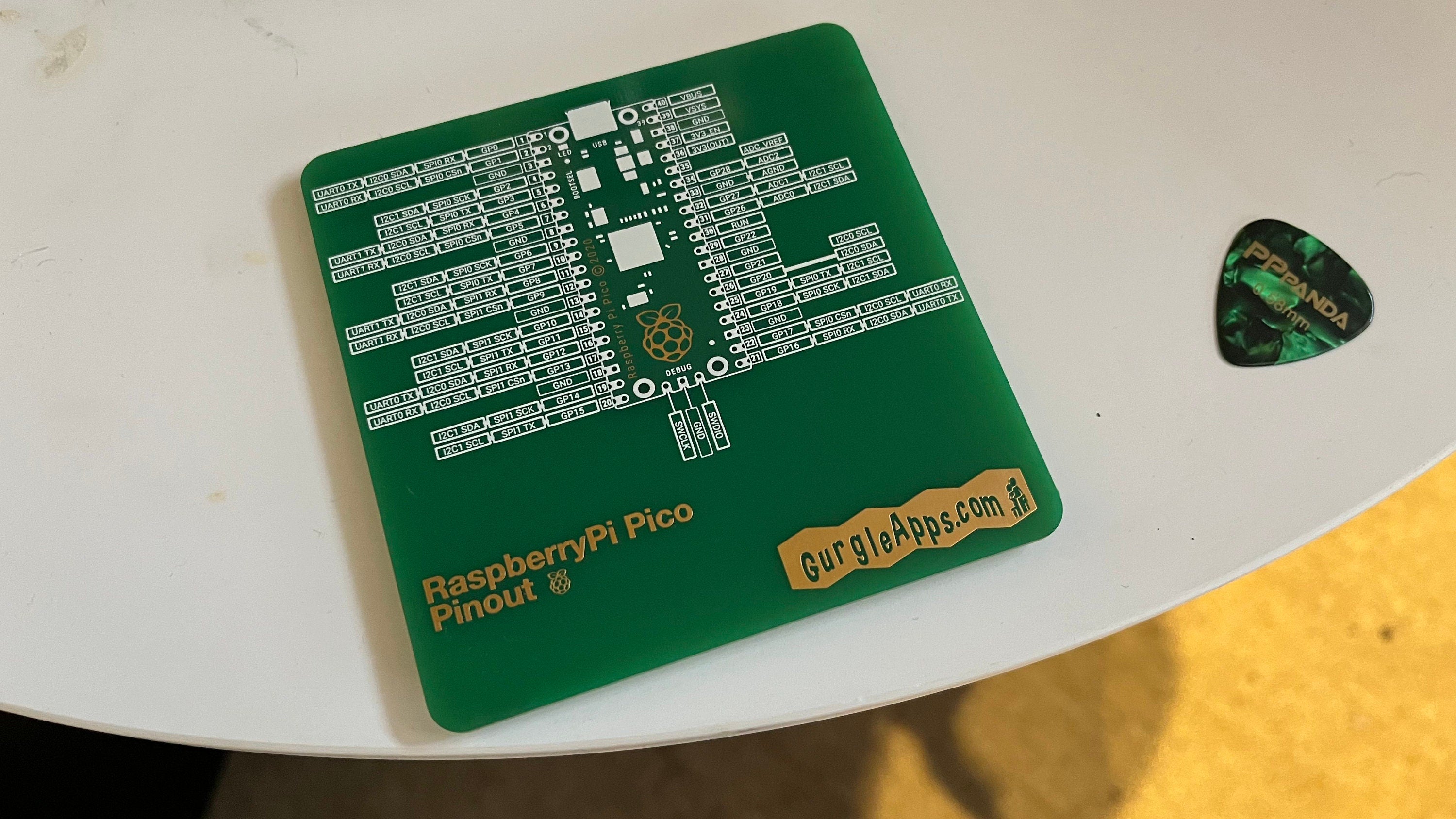 RaspberryPi Pico Pinout PCB Coaster