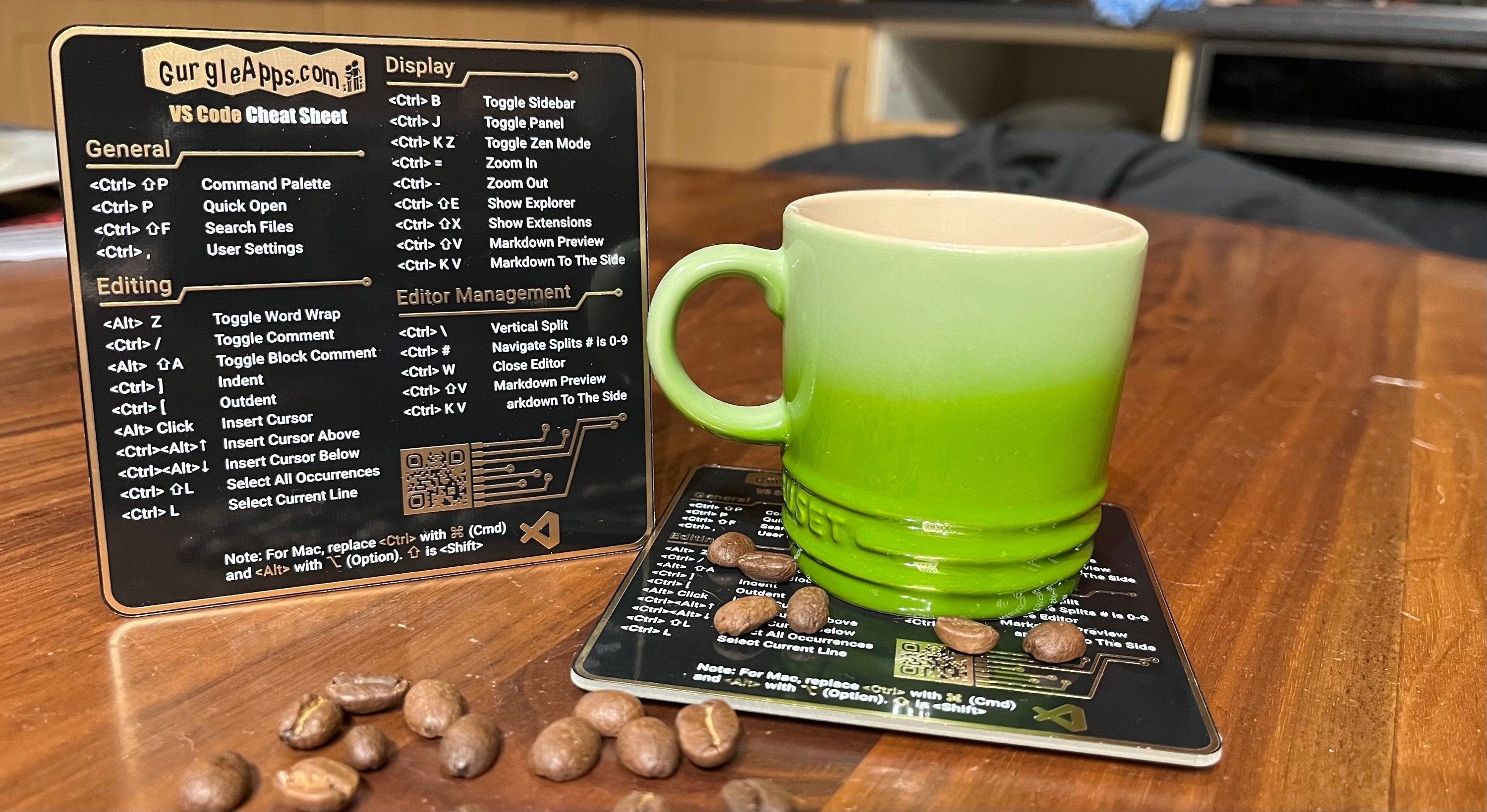 Limited Edition VS Code PCB Coaster with Quirky Misprint